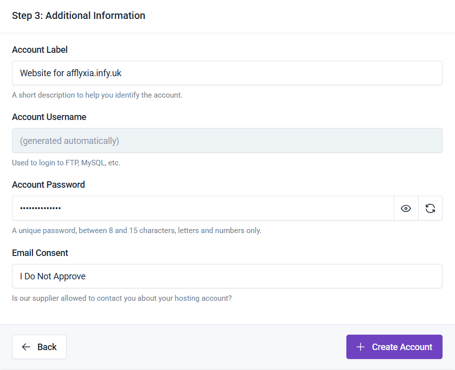 Additonal Information For Domain